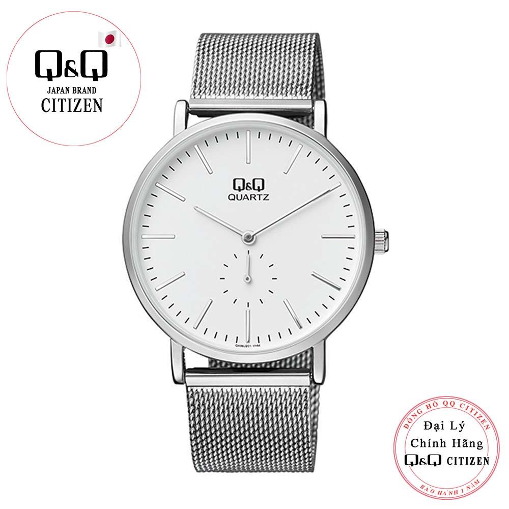 Đồng hồ nam q&q citizen qa96j201y dây kim loại thương hiệu nhật bản