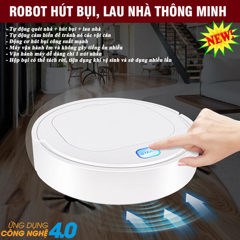 Máy Lau Nhà, Robot Hut Bui, Robot Hút Bụi Thông Minh Loại Nào Tốt. Robot Dọn Nhà Thông Minh 3 In 1 - Bước Tiến Đột Phá Của Nền Công Nghệ 4.0. Bảo Hành 1 Đổi 1.