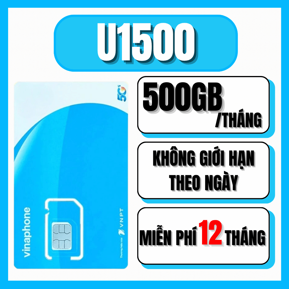 ( SIM GIÁ RẺ ) Sim 5G Vinaphone Trọn Gói 1 Năm Data Tốc Độ Cao 5GB - 500GB/tháng , Mua 1 Lần Dùng Cả Năm Không nạp Tiền - Gói Cước D500 / 12TD49 / Fhappy / 14BIG50Y / U1500 / SODA /12D159V . FREESHIP - CHƯA KÍCH HOẠT