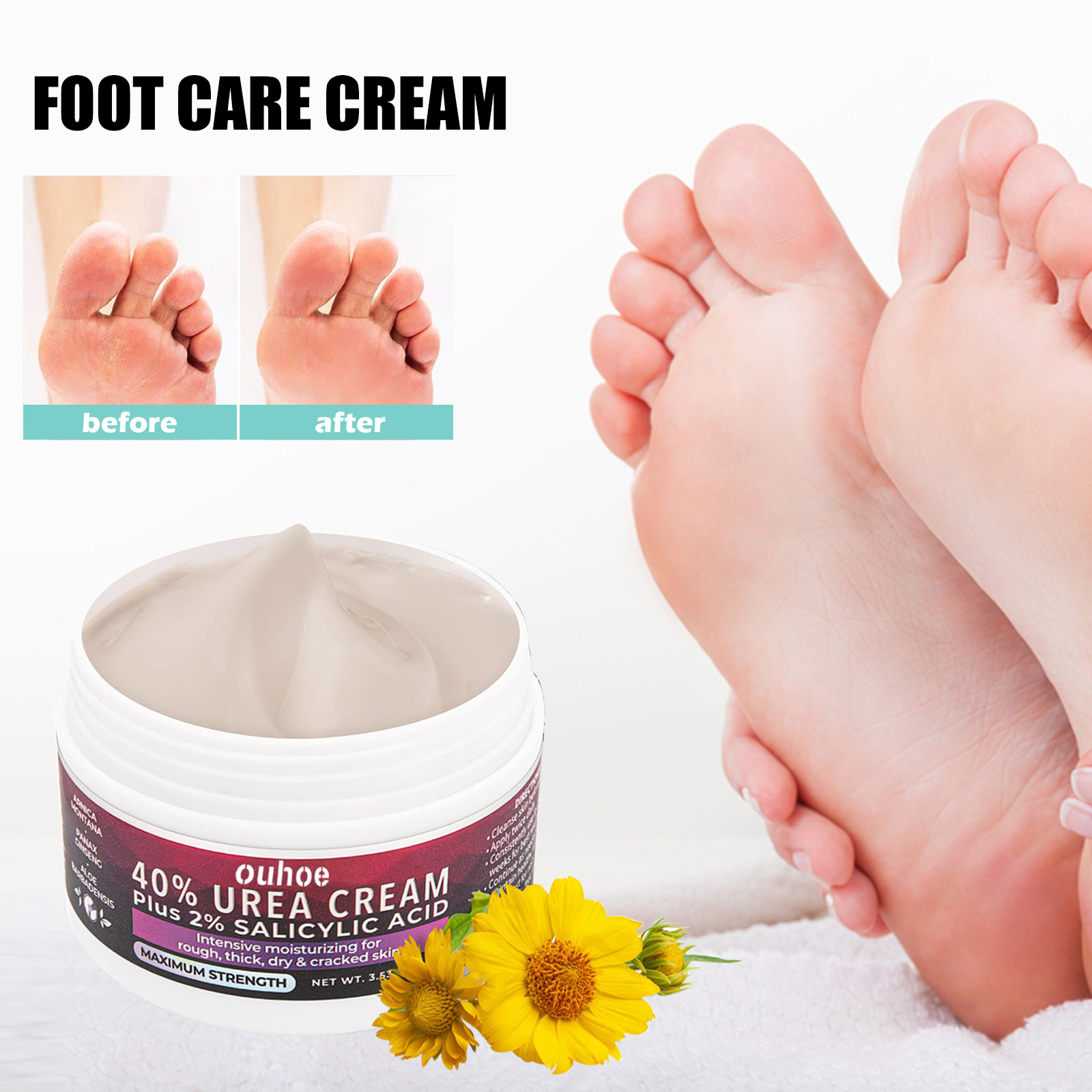 OUHOE Foot Neck Cream Repair Heel Dry Peeling Dry Crack Repair Nourishing