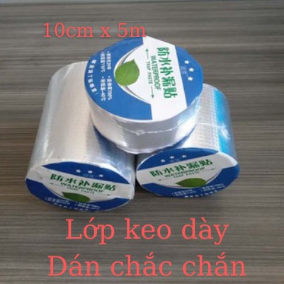 [HCM](Loại 10cm Dài 5m) - Băng Keo Siêu Dính chống thấm -Keo dán chống thấm đa năng cho tường trần nhà mái tôn ống nước bể nước xô chậu phao bơi bể bơi đồ bơm hơi ...vv