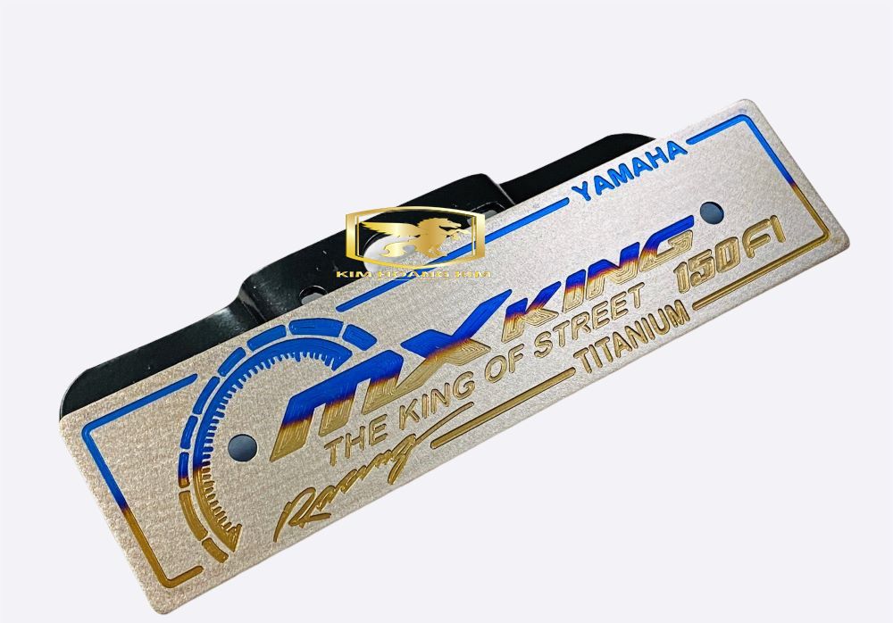 Bảng tên mx king titanium xịn + 2 ốc proti dành cho exciter kim hoàng kim