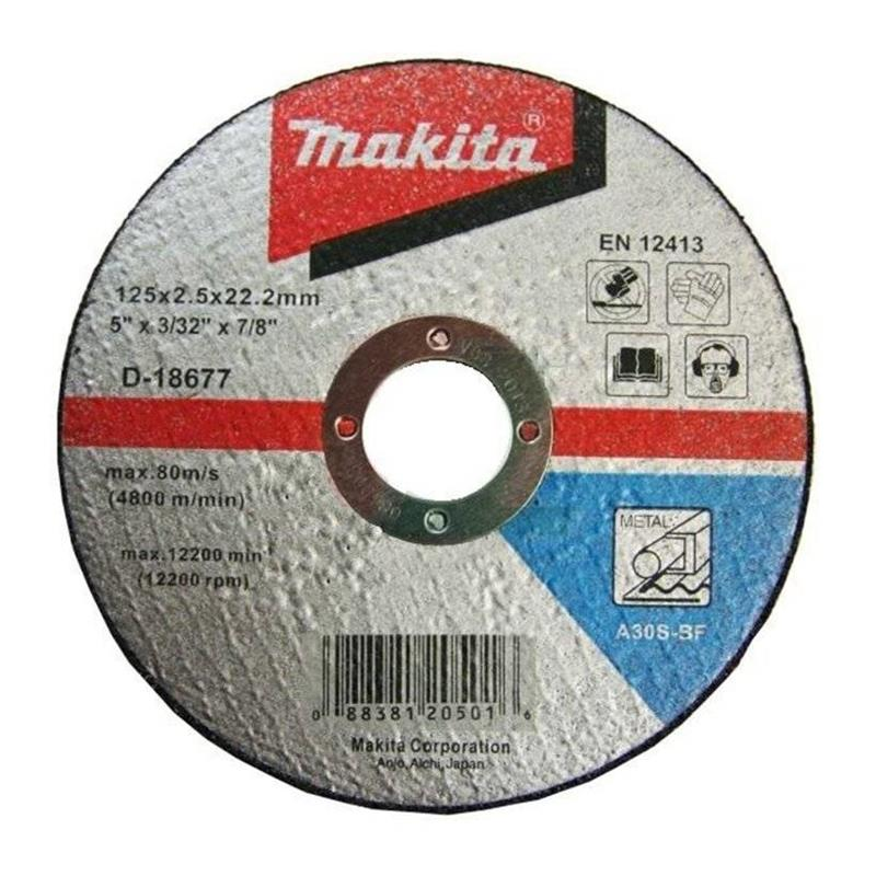 1 x đá cắt makita ø125x2,5x22,23mm makita d-18677