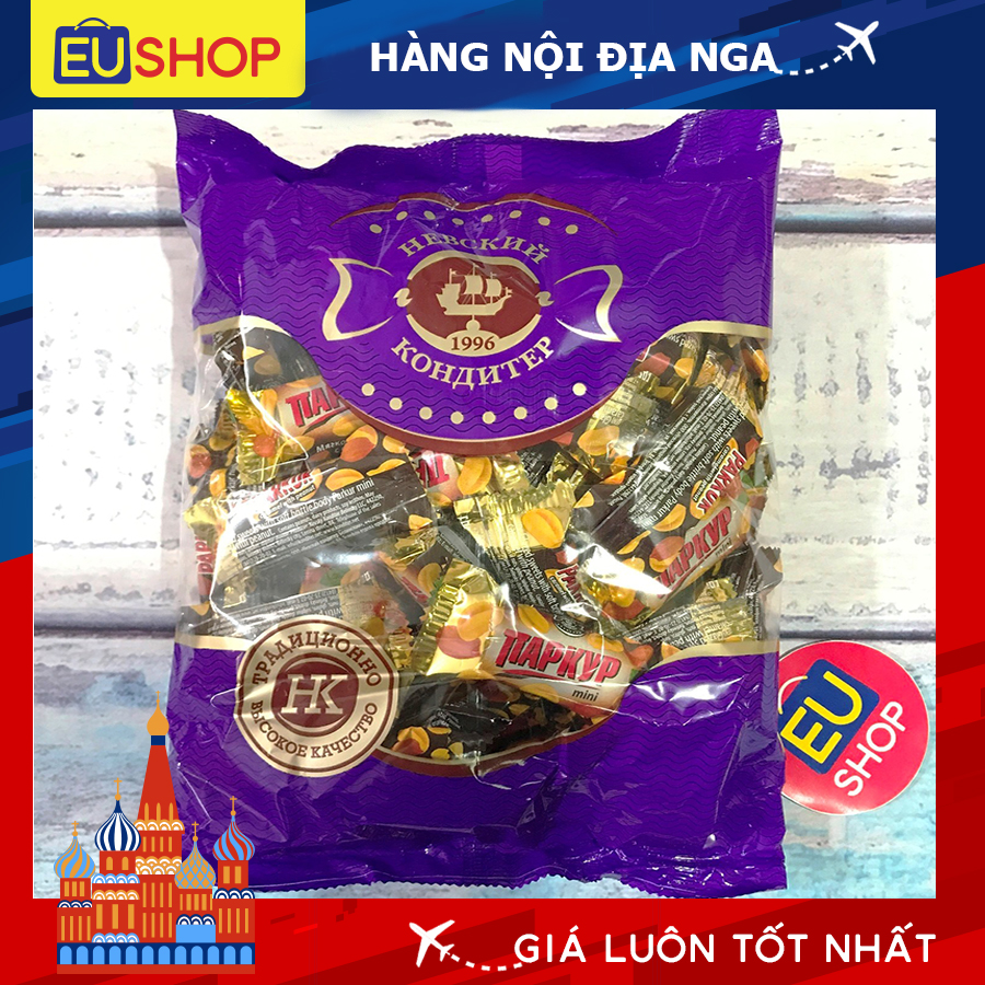Kẹo socola Parkour caramen mềm với đậu phộng - 500 Gr