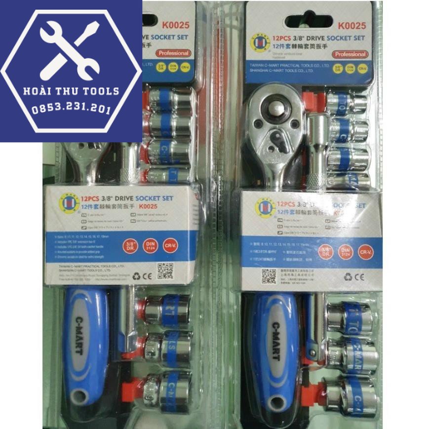 Tuýp bộ 3/8″ 12 chi tiết k0025 c-mart