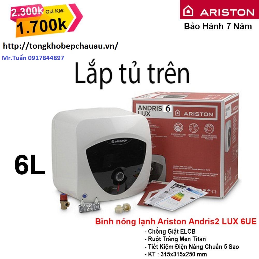 Bình nóng lạnh lắp tủ bếp ariston 6l