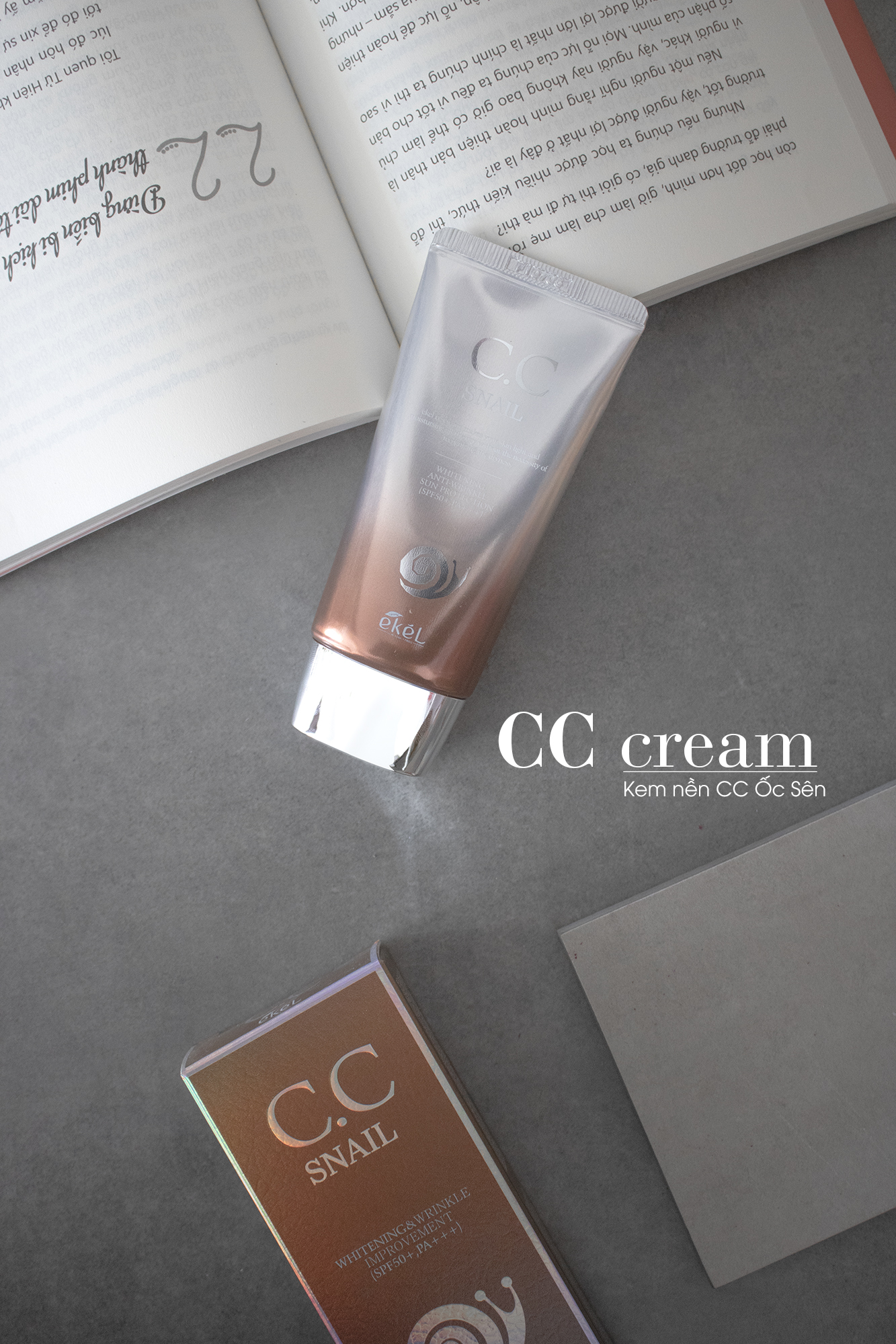 Kem cc ốc sên ekel - ekel snail cc cream