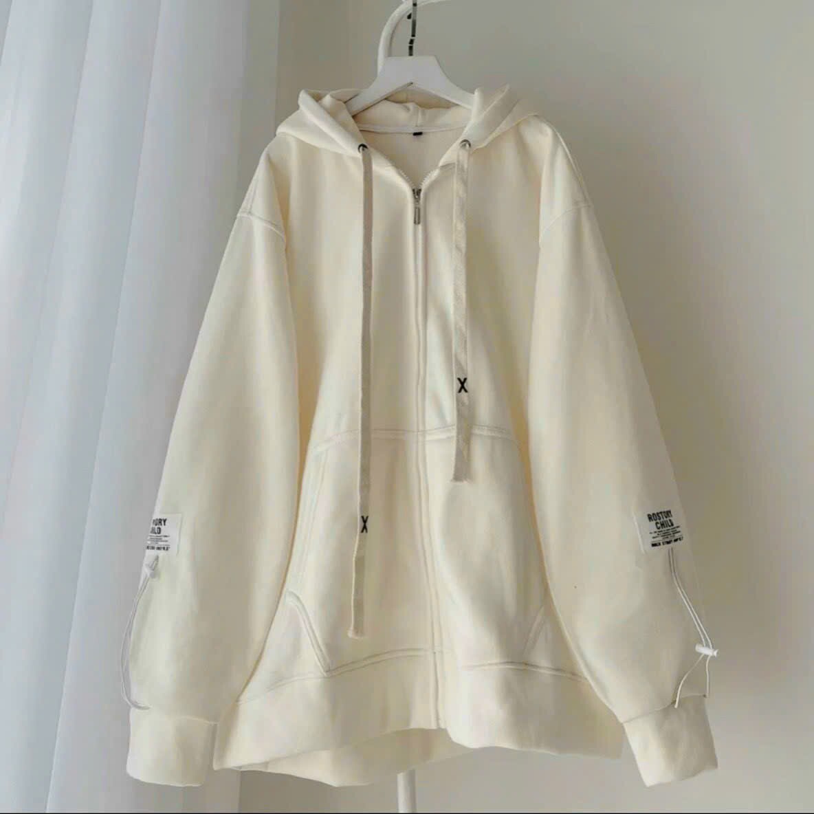 Áo khoác nỉ nam nữ chuẩn form unisex năng động dây kéo khoá zipper