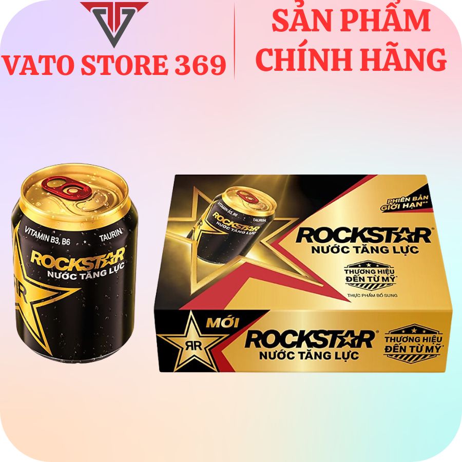 Nước tăng lực rockstar lon 250ml