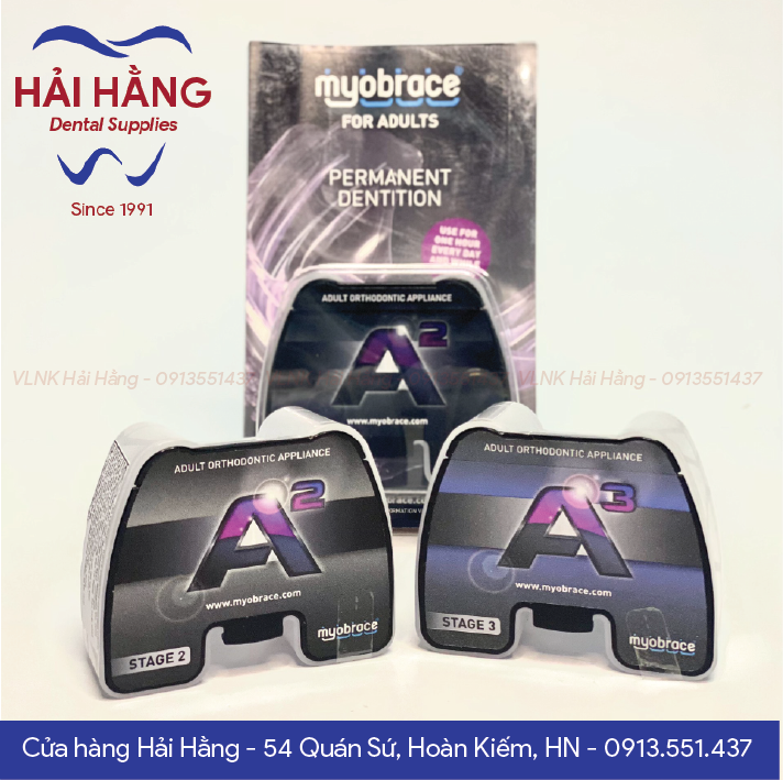 Hàm chỉnh răng Trainer Myobrace A2 / A3 cho người trưởng thành