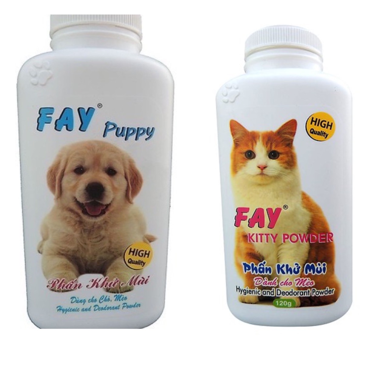 Phấn tắm khô Fay khử mùi chó mèo 120g
