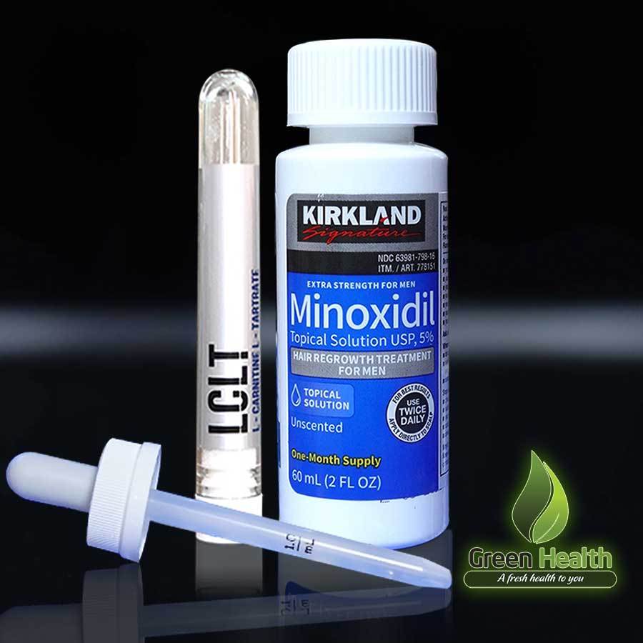 Minoxidil 5% Kirkland hổ trợ mọc râu tóc + LCLT + bơm zin
