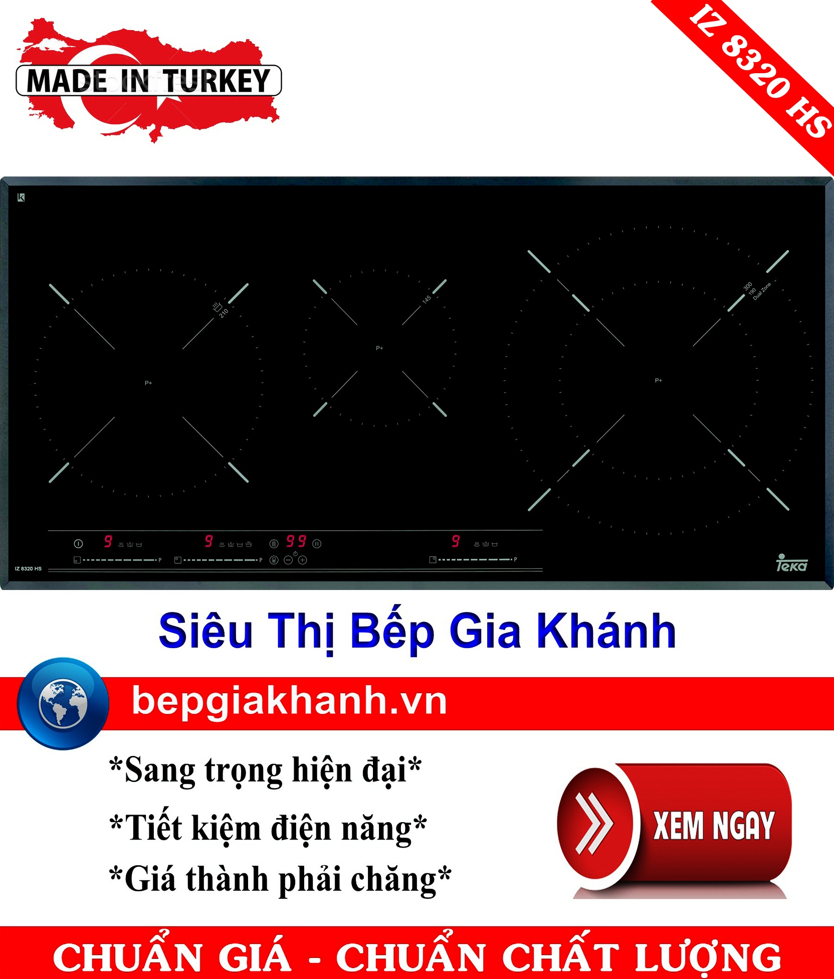 [HCM]Bếp từ ba vùng nấu cao cấp Teka IZ 8320 HS nhập khẩu Thổ Nhĩ Kỳ bếp từ bếp điện từ bếp từ đôi bếp điện từ đôi bếp từ giá rẻ bếp điện từ giá rẻ bếp từ đơn bep tu don bep tu