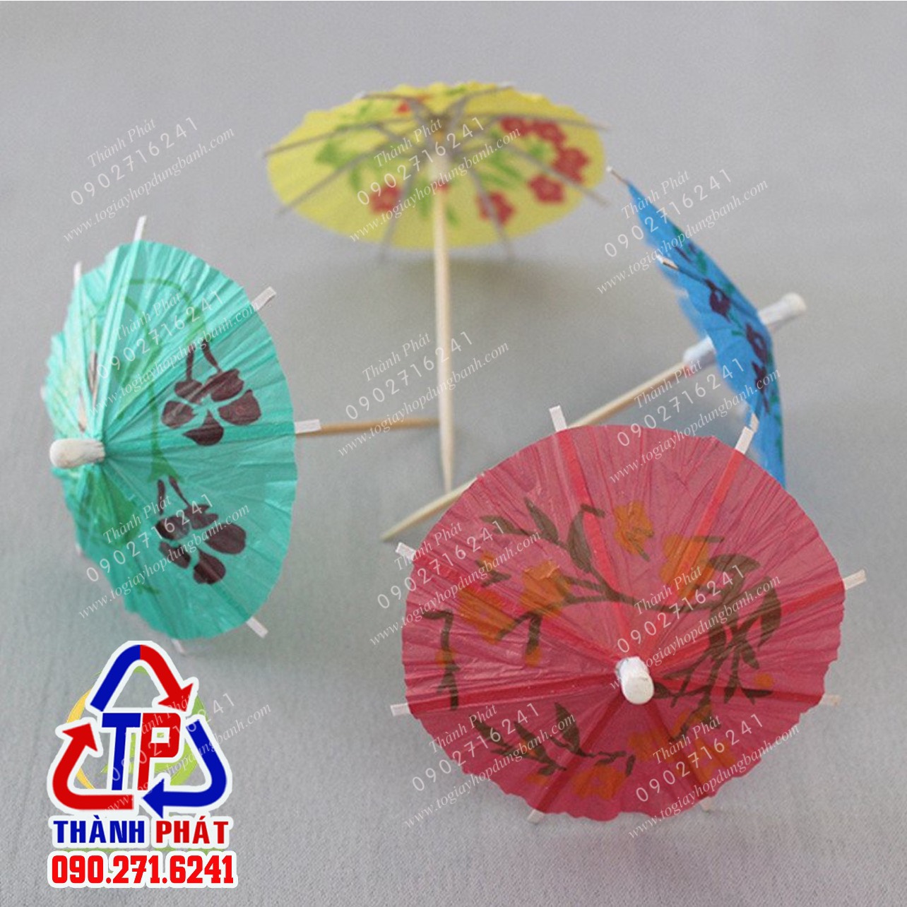 144 Dù trang trí ly kem - dù trang trí món ăn, ly cocktail