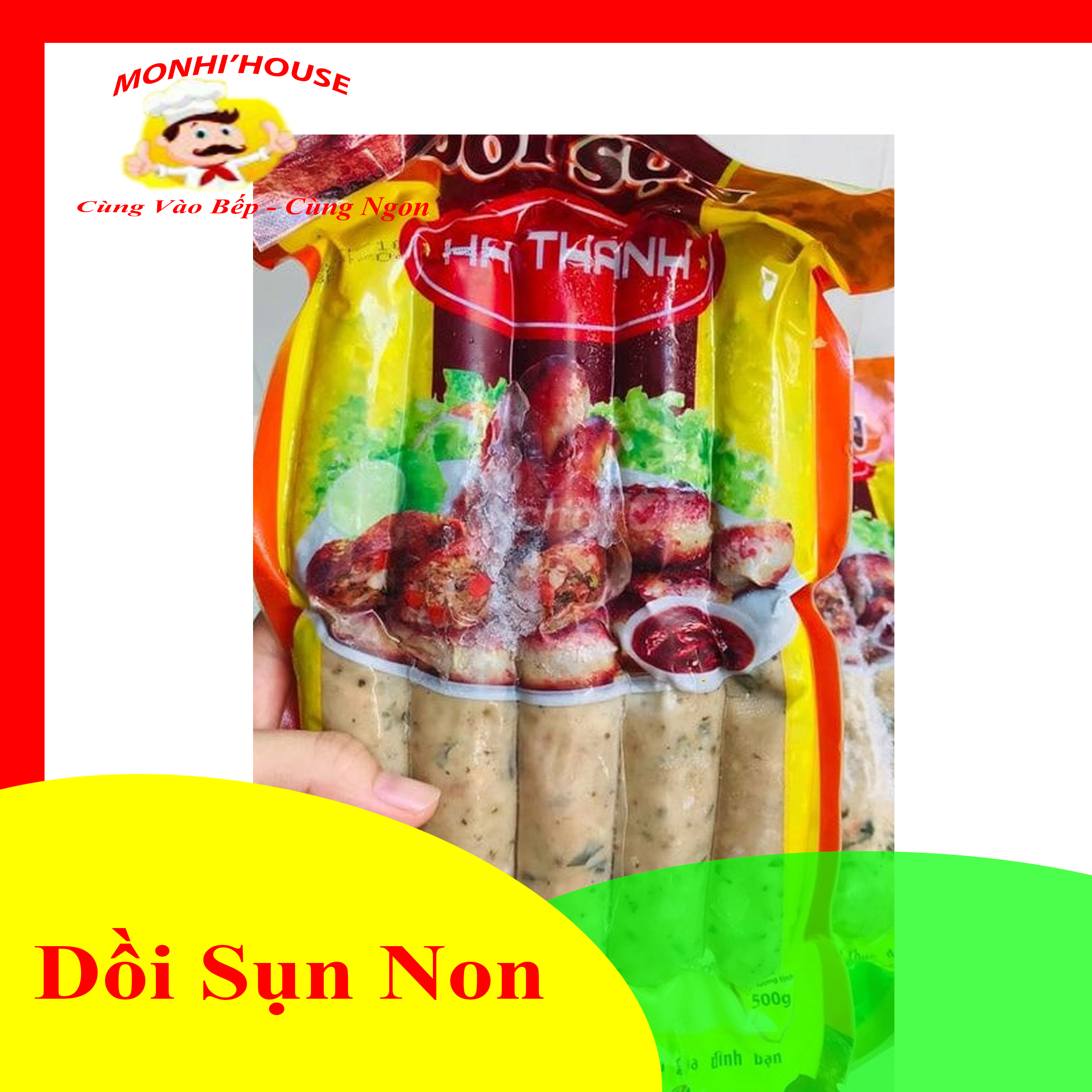 1kg dồi sụn non hà thành_ chiên ăn liền/ gói 500g
