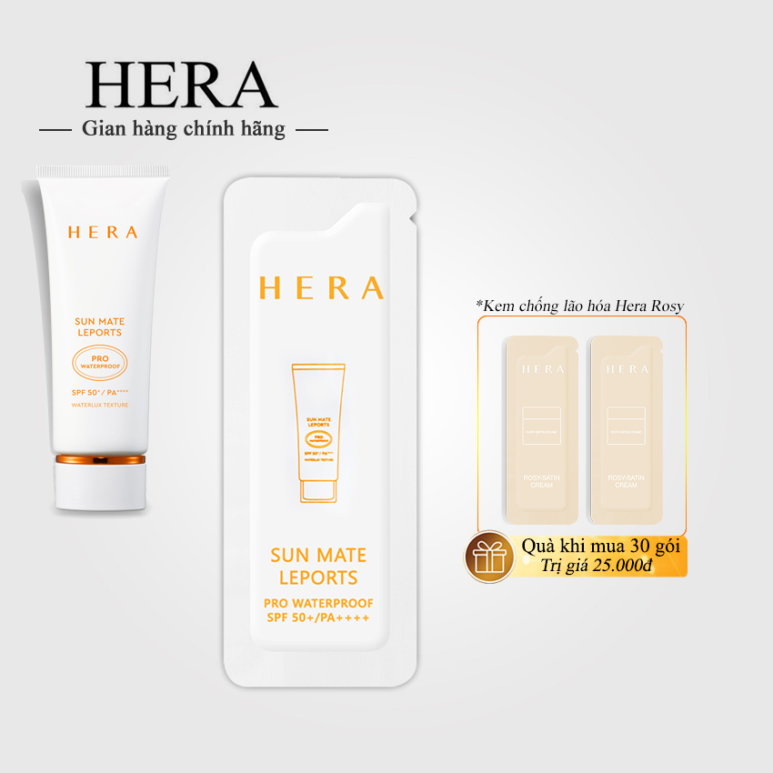Kem chống nắng Hera Sun Mate Leports 1ml; Kem chống nắng chống nước Hera; chống nắng Hera