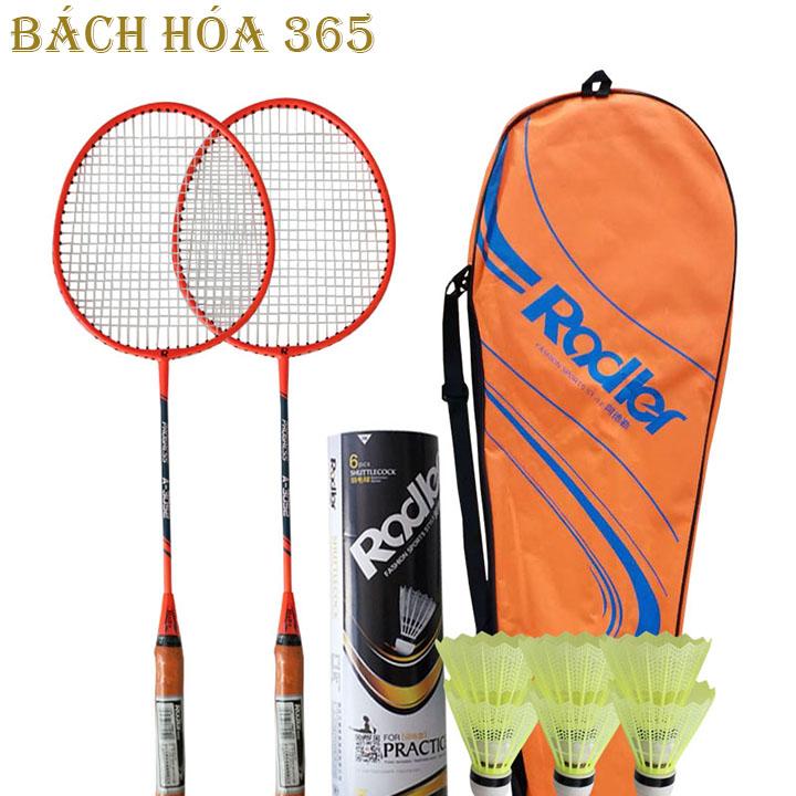 Bộ vợt cầu lông Roadler khung hợp kim Bộ 2 vợt cầu lông tặng kèm 6 quả cầu