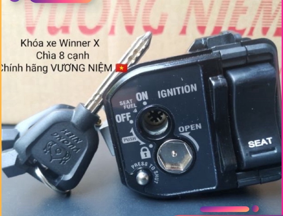 (KHOÁ CHỐNG TRỘM VƯƠNG NIỆM) Bộ Ổ Khoá Xe Winner X Chìa 8 Cạnh Chống Trộm Cao Cấp Chính Hãng