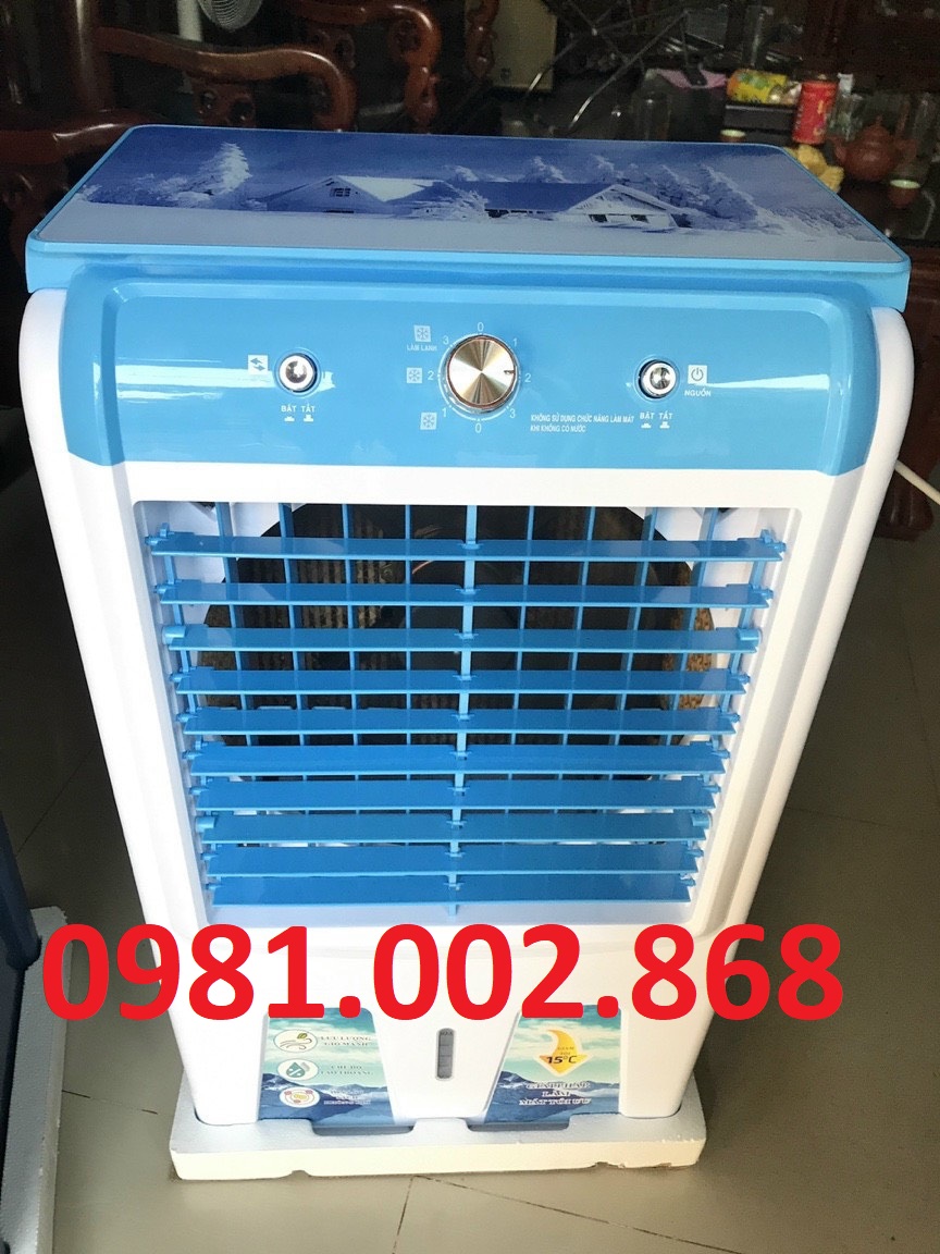 Quạt điều hòa hơi nước HS-35A (Kính), 35L Động Cơ Đồng Bảo Hành 2 năm