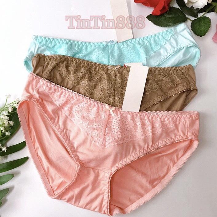 Quần lót nữ cotton phối ren mềm co dãn nhiều BỘ 10 - Quần lót của nữ cotton pha ren việt nam trium 116 - quan lot nu học sinh - TinTin888