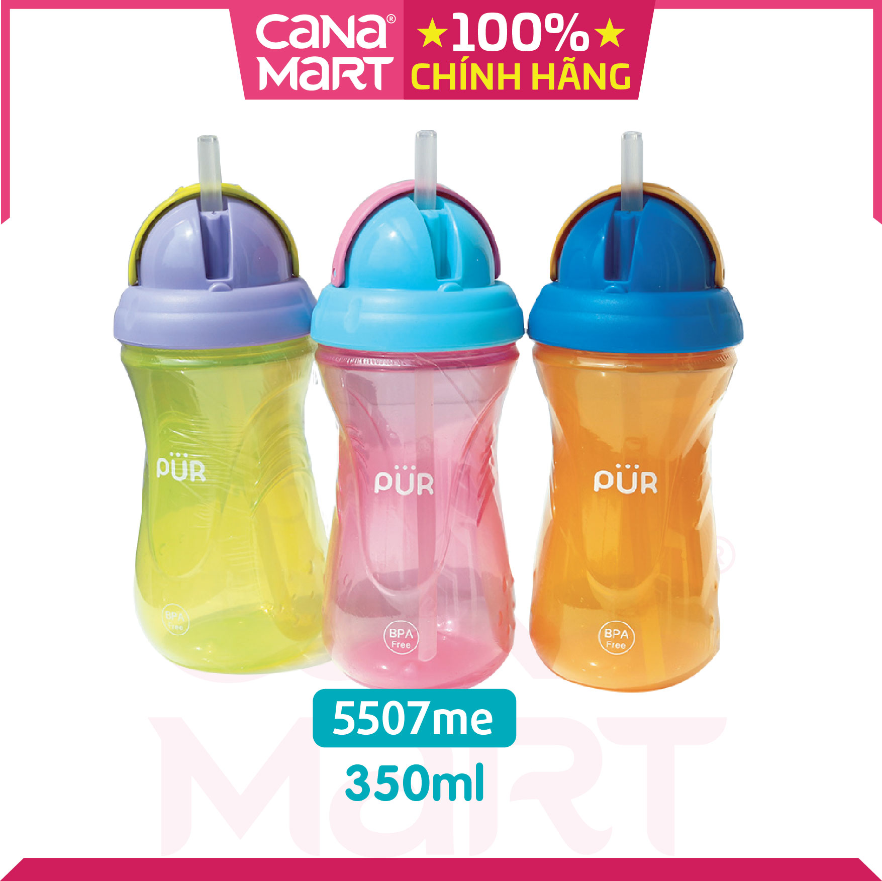 Bình nước thể thao cho bé PUR không chứa BPA