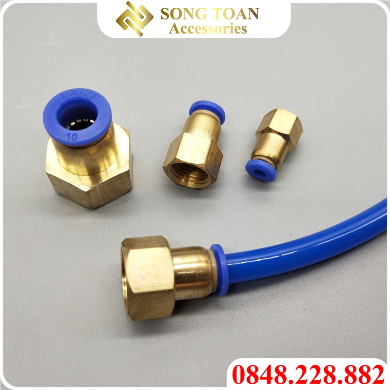 Đầu nối nhanh, Nối thẳng ren trong nối phun sương, khí nén PCF