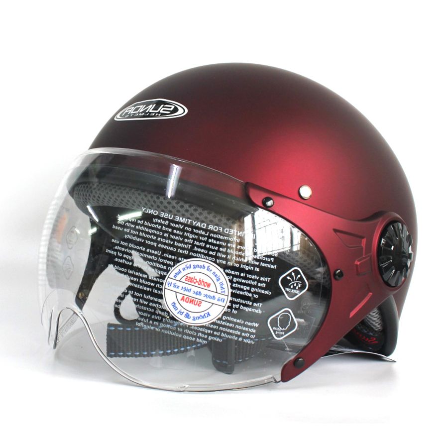 Mũ bảo hiểm nửa đầu Sunda 136 kính mẫu mới