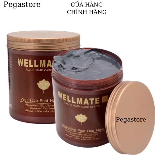 Hấp dầu cho tóc wellmate vegetative peat hair mask 500ml -hàng có sẵn-dạng ủ