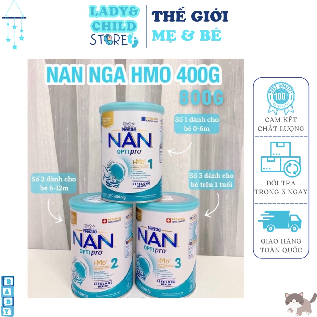 Sữa bột nan - sữa bột nan nga đủ số 1,2,3,4 - 400g/800g hàng chuẩn nội địa, giúp bé bổ sung dinh dưỡng
