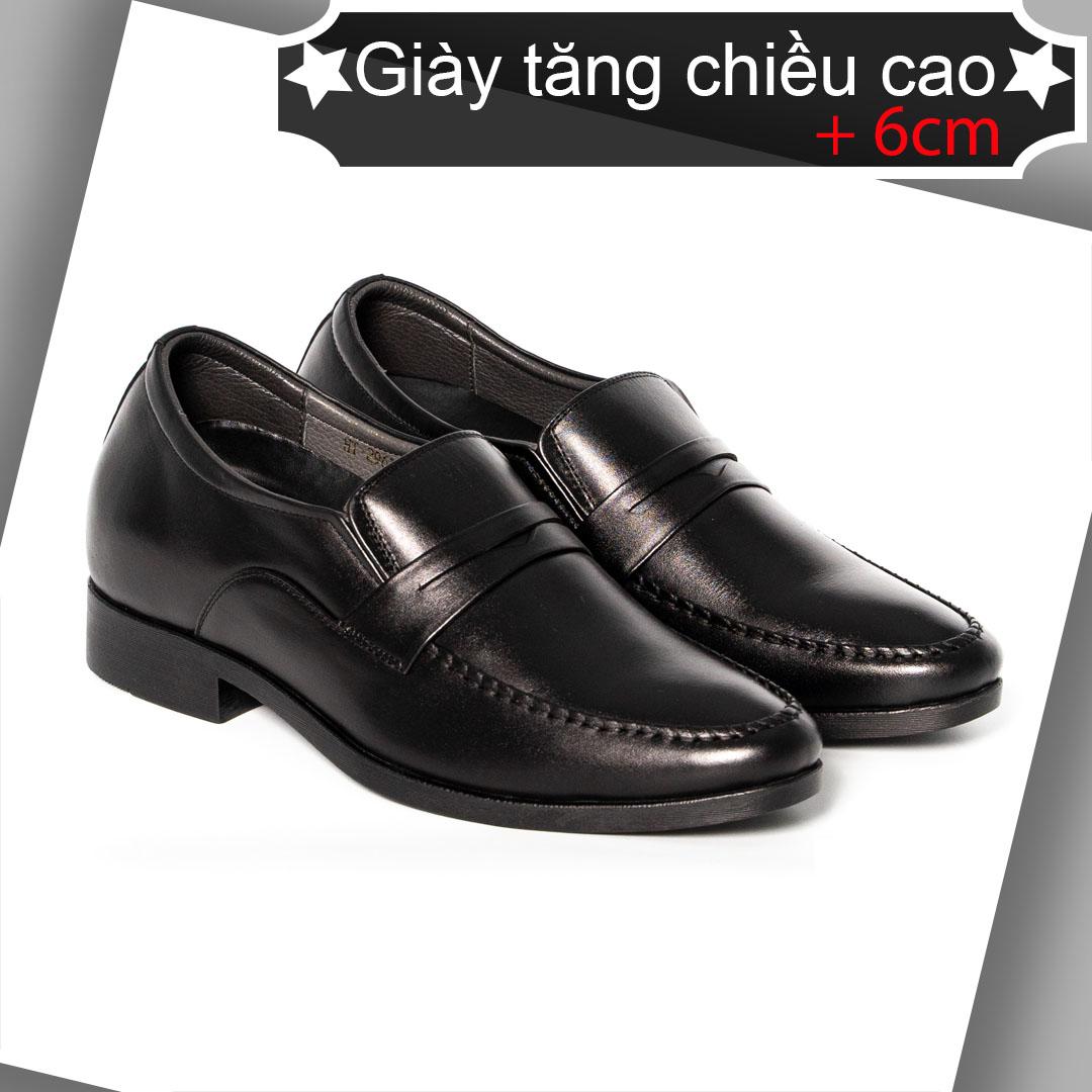 Giày tăng chiều cao 6cm da bò thật vo shoes 2962t