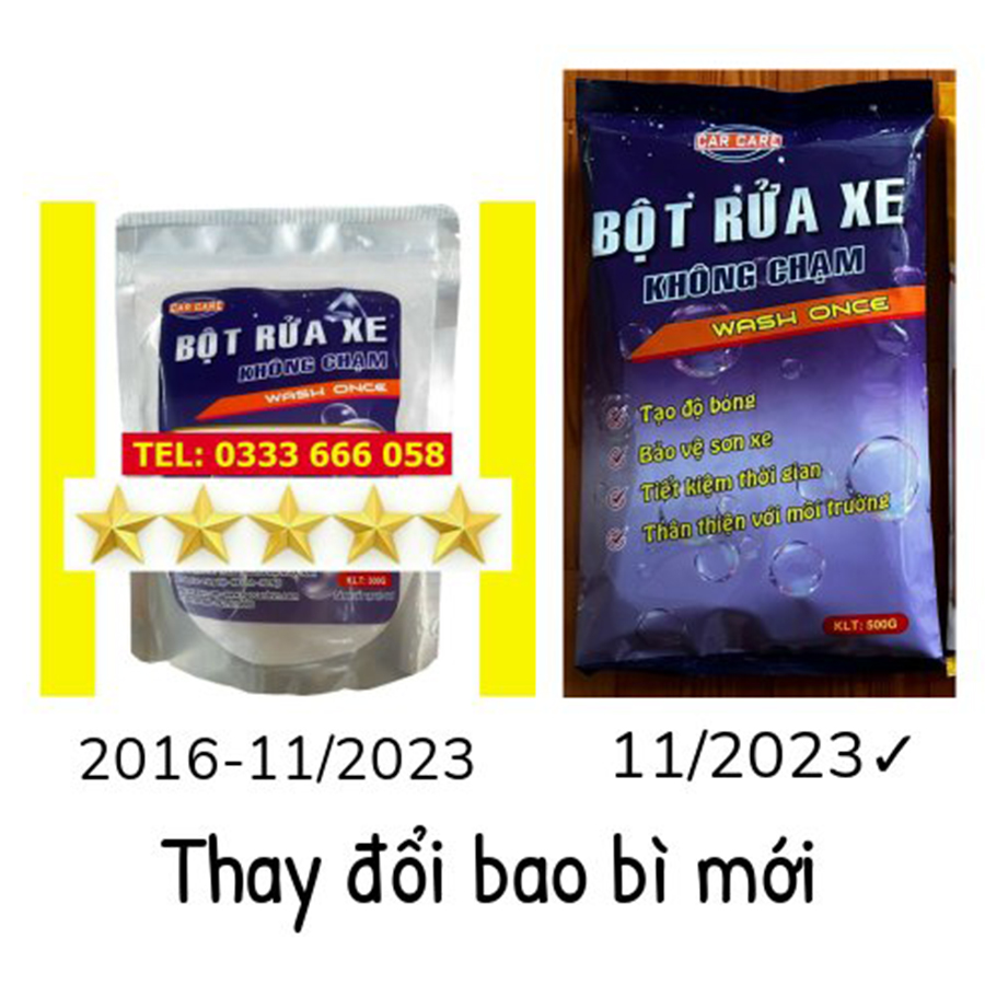 Bột rửa xe không chạm wash once 500gram