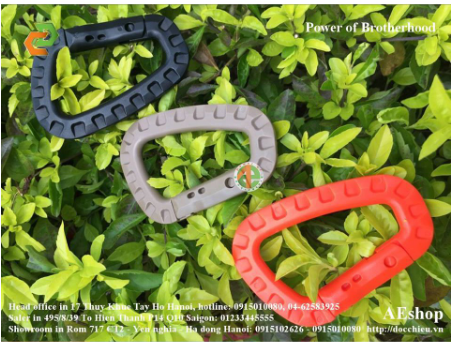 Móc treo khoá treo đồ edc chữ d nhựa abs