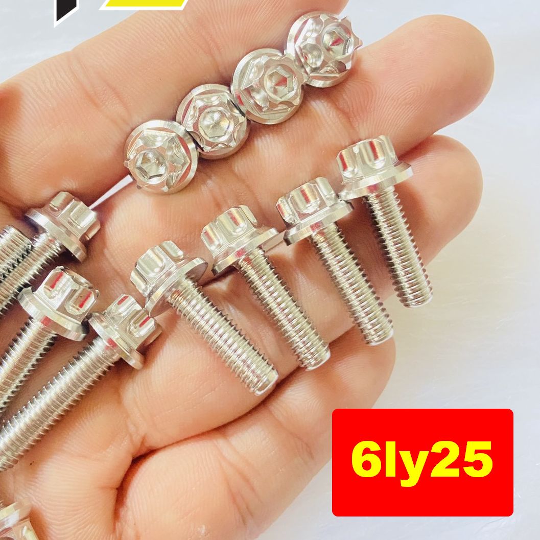 [HCM]( 6ly25 ) Ốc inox SALAYA ĐẦU TRỤ THÁI lắp dàn áo co xăng ốc đĩa HONDA YAMAHA SUZUKI