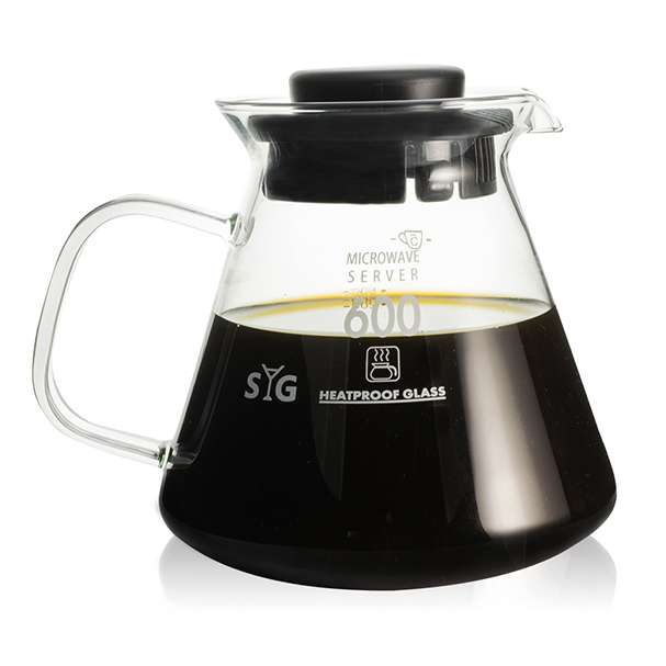 Bình đựng cà phê thủy tinh phục vụ syg server taiwan glass 600ml