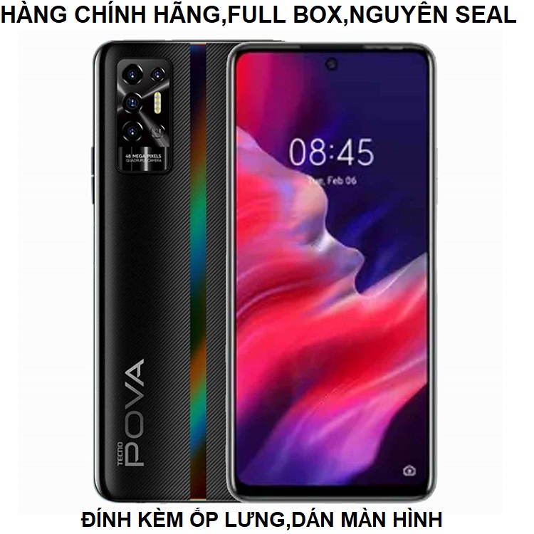 Điện thoại TECNO POVA 2 (Ram 6Gb,Rom 128Gb,Pin khủng,Pin 7.000mAh , màn hình 6,9 in ,camera 48MP,học online)