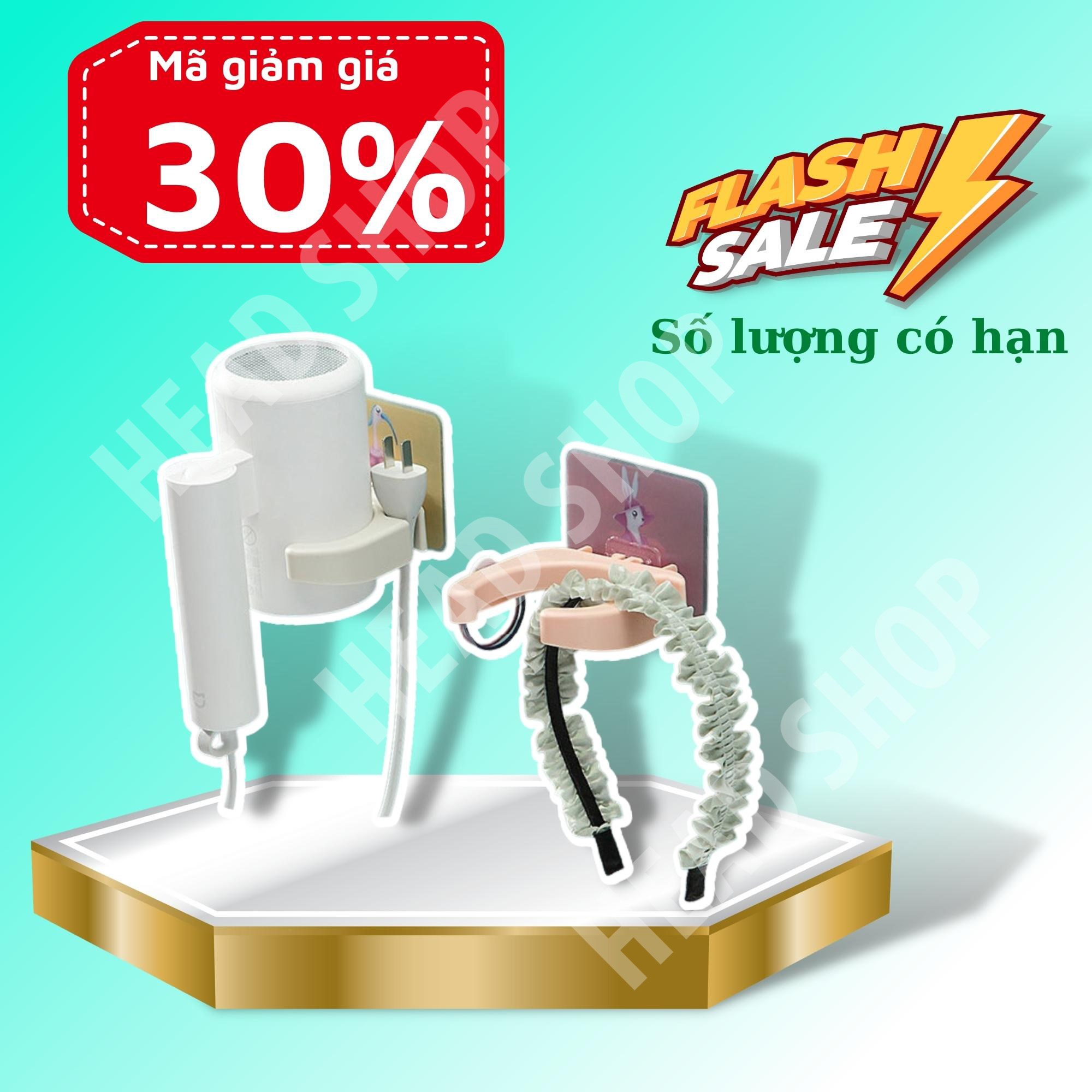 Hít dán tường F658 treo máy sấy tóc Giá treo máy sấy tóc treo tường tiện lợi HEADSHOP