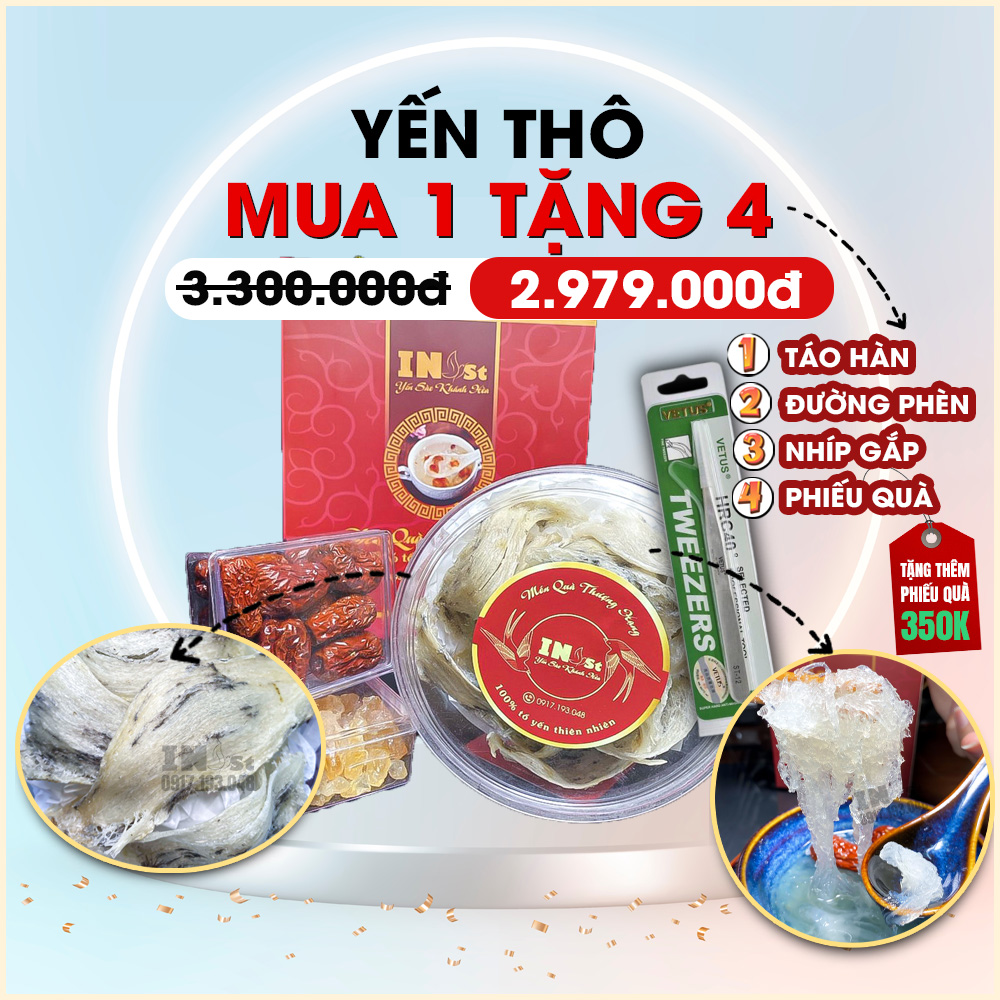 100g tổ yến thô già ít lông loại 1 yến thô cao cấp - yến sào thô khánh hòa inest