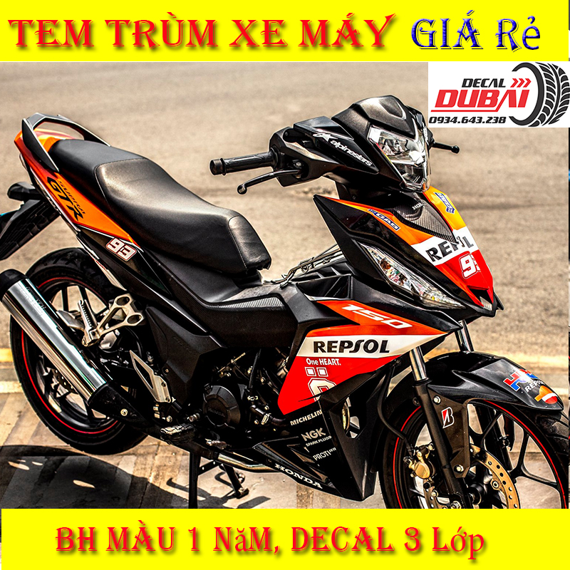 Tem trùm winner đỏ cam repsol 93