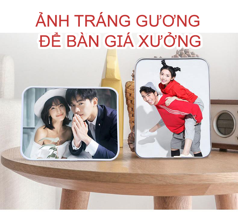 In ảnh online - ảnh tráng gương để bàn giá xưởng