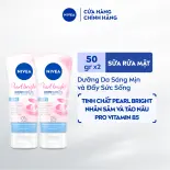 Bộ 2 Sữa Rửa Mặt NIVEA Pearl White Giúp Trắng Da Ngọc Trai (50 g) - 86704x2