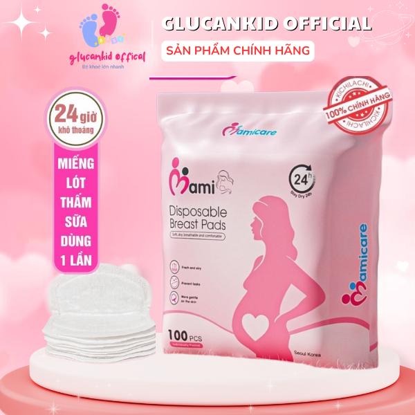 Miếng Lót Thấm Sữa Mamicare, Tấm Lót Hút Thấm Sữa Chống Tràn Tiện Ích - Glucankid