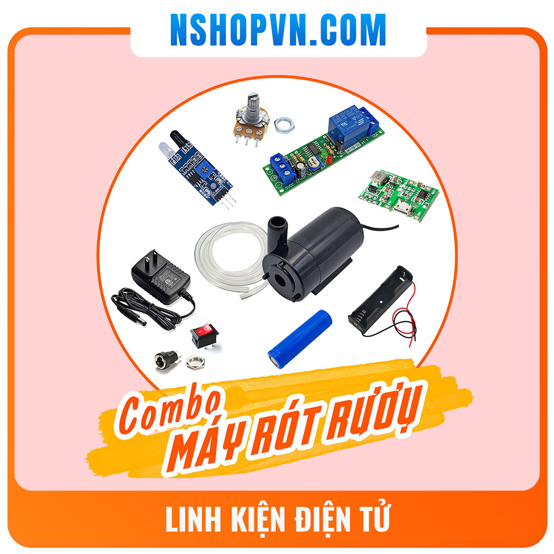 Combo tự chế máy rót rượu tự động V1