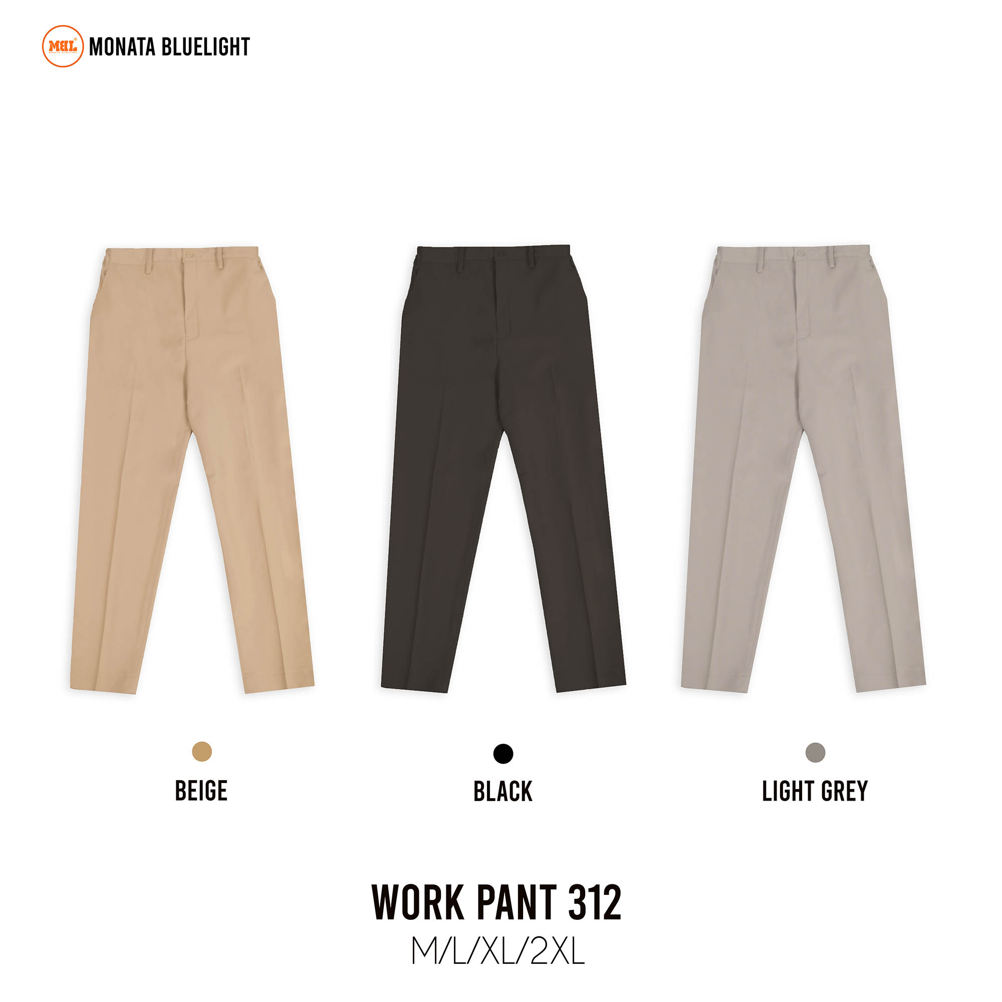 Monata bluelight work pant 312 - quần tây kaki mềm cao cấp