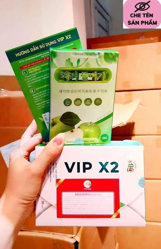 Hộp 30 Viên Tiến hạnh Vip X2 và hộp 30 viên detox táo, nguyên tem hàng chuẩn công ty