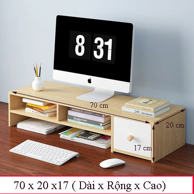 🍀💥 kệ để máy tính, laptop kèm kệ sách có ngăn kéo mẫu mới nhất