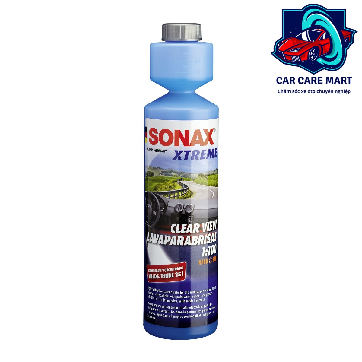 Nước rửa kính lái chống bám nước nano - Sonax xtreme clear view nanopro