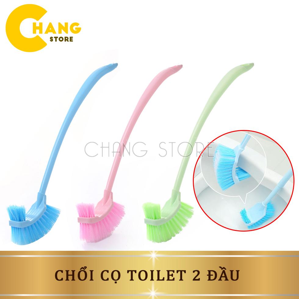 Chổi cọ toilet, vệ sinh tiện ích 2 đầu thiết kế nhỏ gọn sẽ giúp bạn luôn giữ cho không gian sống quanh mình luôn được gọn gàng, sạch sẽ.