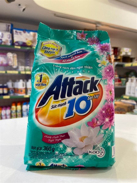 Bột giặt Attack hương hạnh phúc ngọt ngào 360g