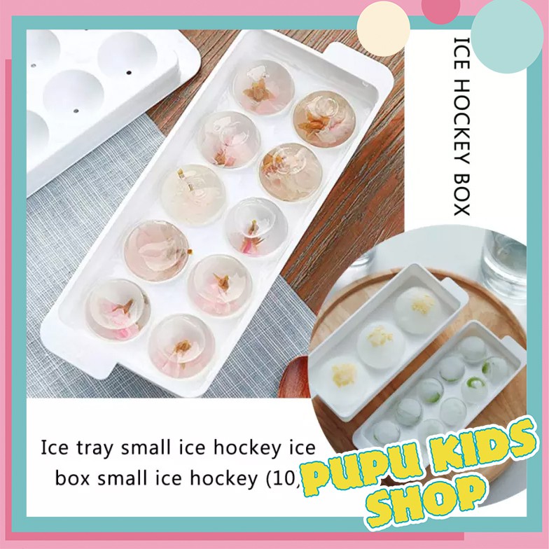 Khay làm đá viên tròn 10 viên pupu kids shop