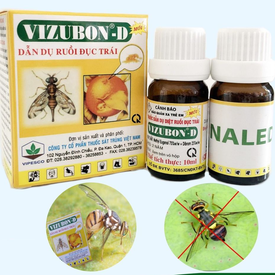 Thuốc dẫn dụ diệt ruồi đục trái vizubon - d, diệt ruồi vàng chích hút
